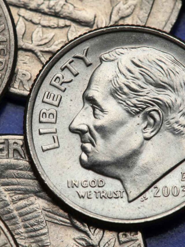 Coins of USA. US dime. Franklin D. Roosevelt