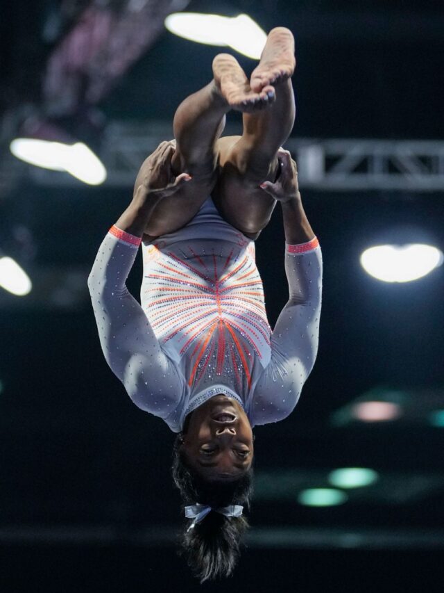 Simone Biles Performs Historic Yurchenko Double Pike Vault With Jump